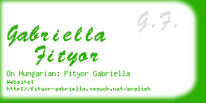 gabriella fityor business card
